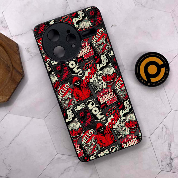 Xiaomi Poco F7 Ultra 5G - Boom Red - Premium Metal Printed soft Bumper shock Proof Case