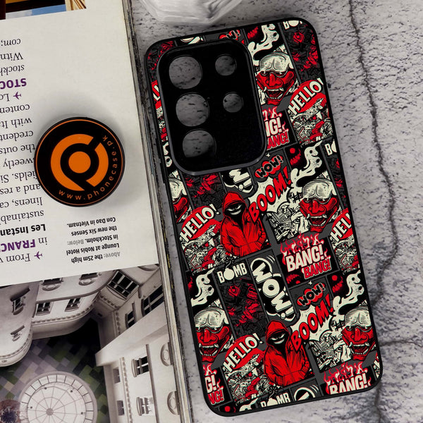 Vivo Y29 4G - Boom Red - Premium Metal Printed soft Bumper Shock Proof Case