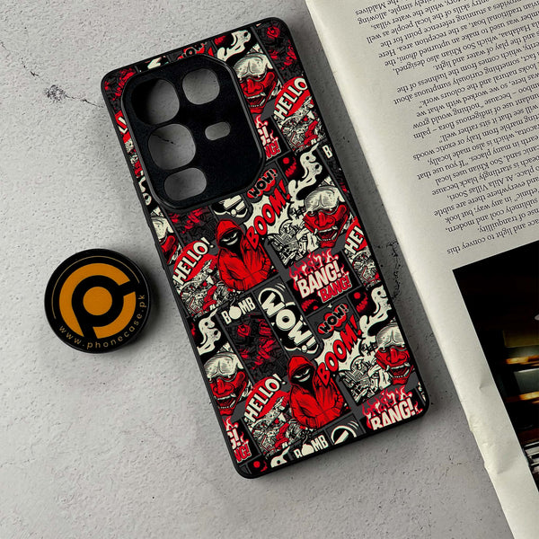 Infinix Note 50 Pro Plus - Boom Red - Premium Metal Printed Soft Bumper Shockproof Case