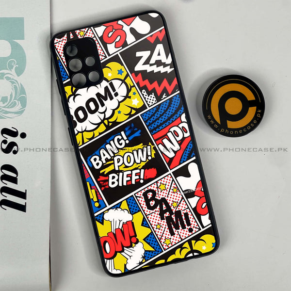 Samsung Galaxy A51 - Boom - Premium Printed Glass soft Bumper Shock Proof Case
