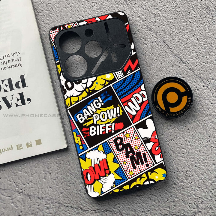 Tecno Pova 6 - Boom - Premium Printed Glass soft Bumper Shock Proof Case