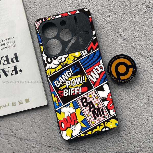 Tecno Pova 6 Pro - Boom - Premium Printed Glass soft Bumper Shock Proof Case