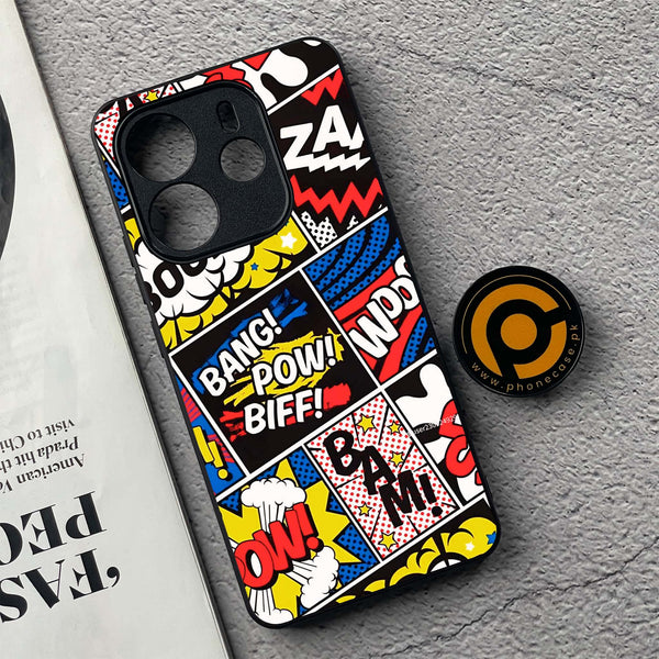 Xiaomi Redmi Note 14 - Boom - Premium Printed Glass soft Bumper Shock Proof Case