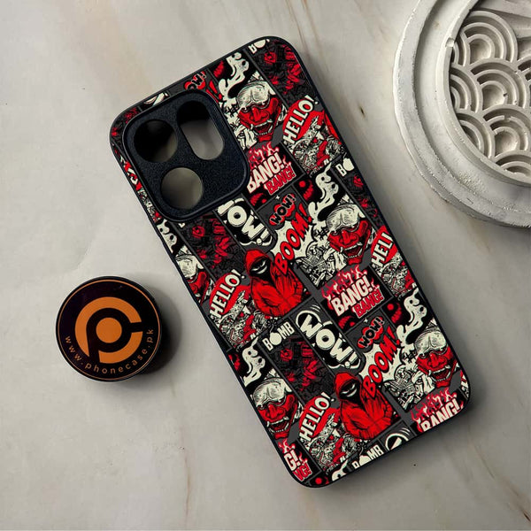 Oppo Reno 14F - Boom Red - Premium Metal Printed Soft Bumper Shockproof Case CS-41589 CS-41910