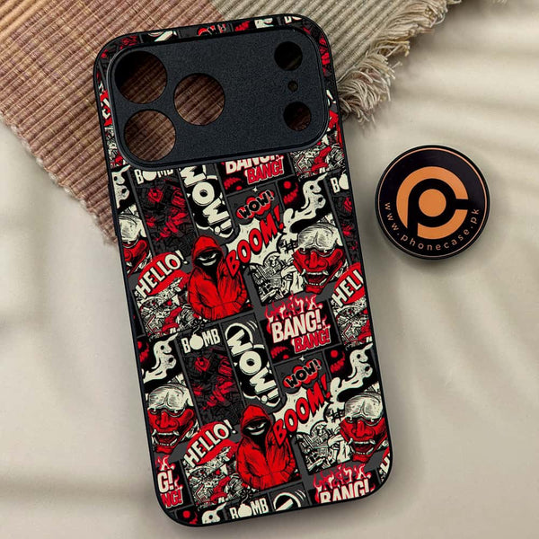 iPhone 17 Pro Max - Boom Red - Premium Metal Printed soft Bumper shock Proof Case