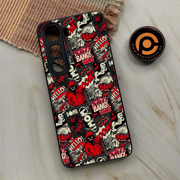 Vivo Y400 - Boom Red - Premium Metal Printed soft Bumper shock Proof Case