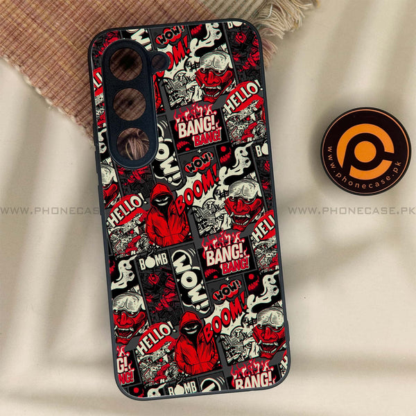 Tecno Spark 40 Pro - Boom Red - Premium Metal Printed soft Bumper shock Proof Case CS-39558 CS-39711