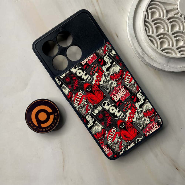 Xiaomi Poco F6 Pro - Boom Red - Premium Metal Printed soft Bumper shock Proof Case