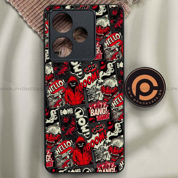 Realme GT 7 - Boom Red - Premium Metal Printed soft Bumper shock Proof Case