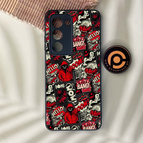 Oppo A5 2025 - Boom Red - Premium Metal Printed soft Bumper shock Proof Case