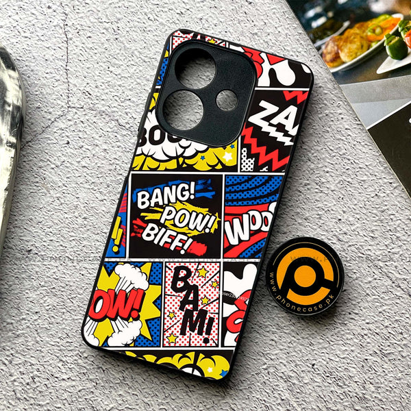 Oppo A5i - Boom - Premium Metal Printed soft Bumper shock Proof Case