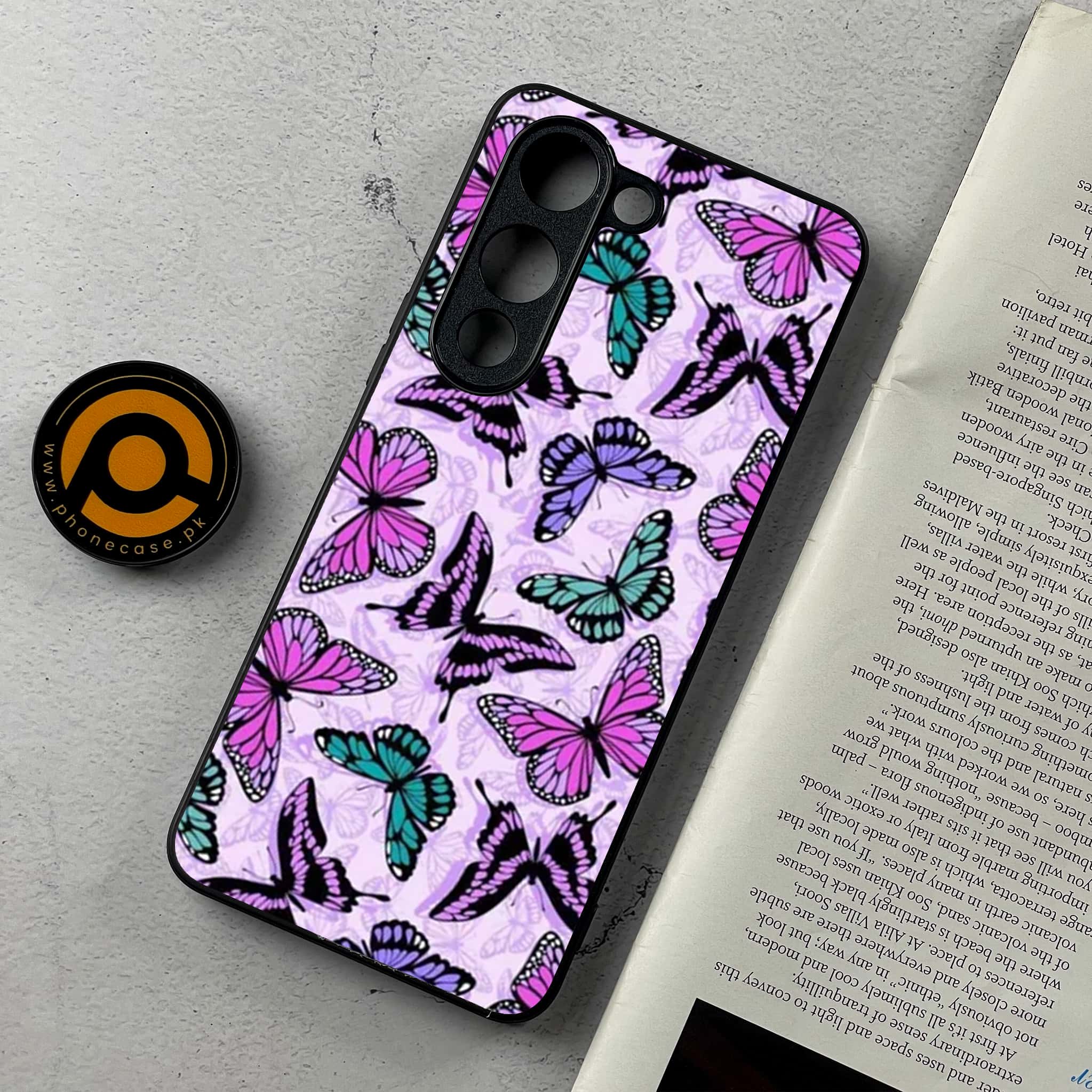 Vivo Y04 - Butterflies Design - Premium Metal Printed Soft Bumper Shockproof Case