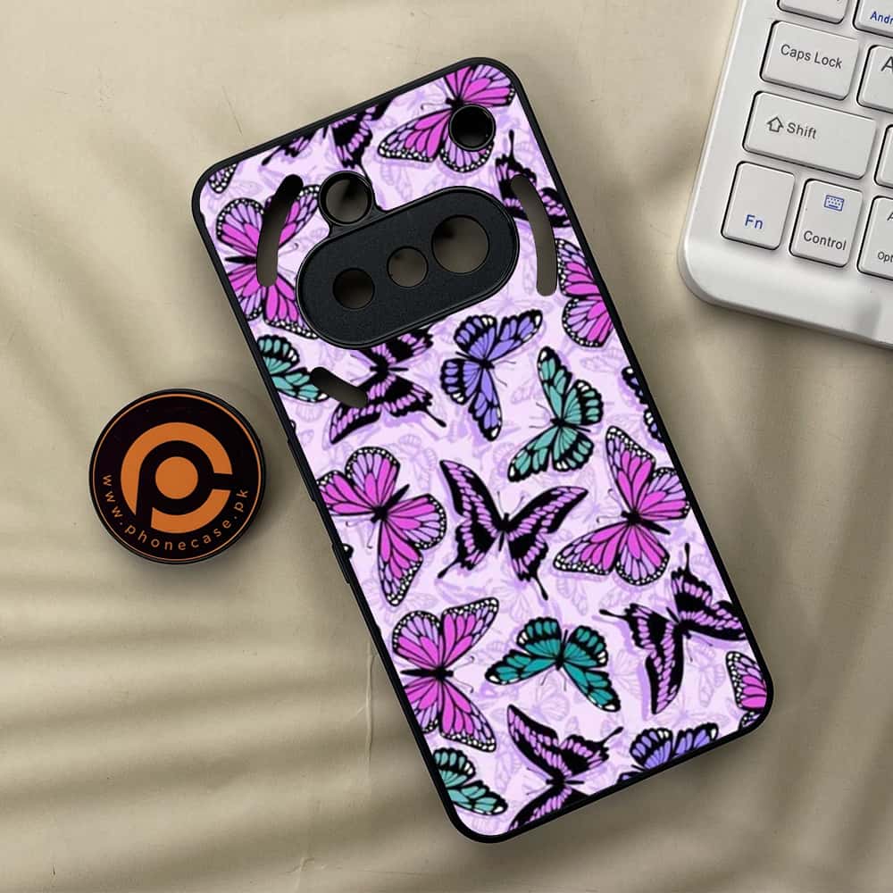 Nothing Phone 3a - Butterflies Design Series - Premium Metal  Printed soft Bumper shock Proof Case