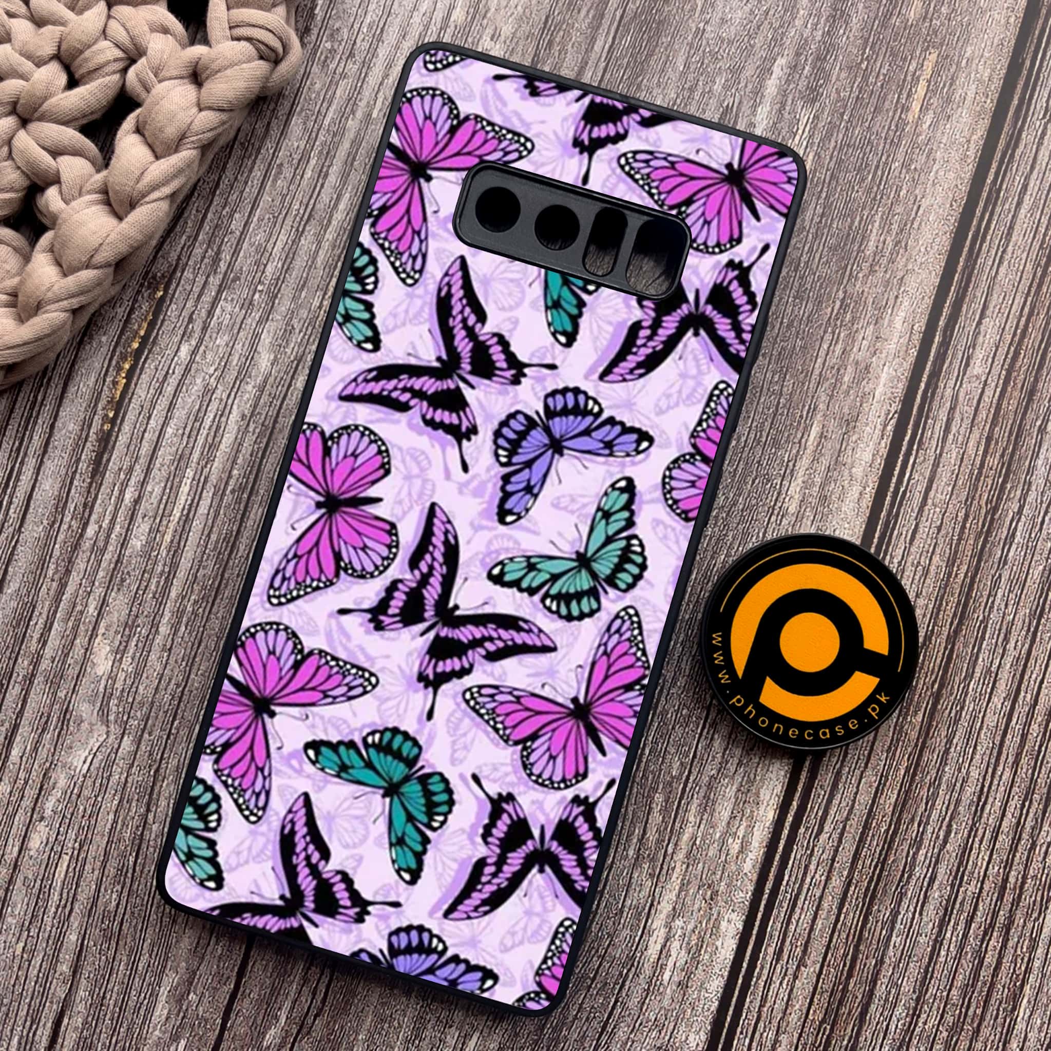 Samsung Galaxy Note 8 - Butterflies Design Series - Premium Metal Printed soft Bumper shock Proof Case