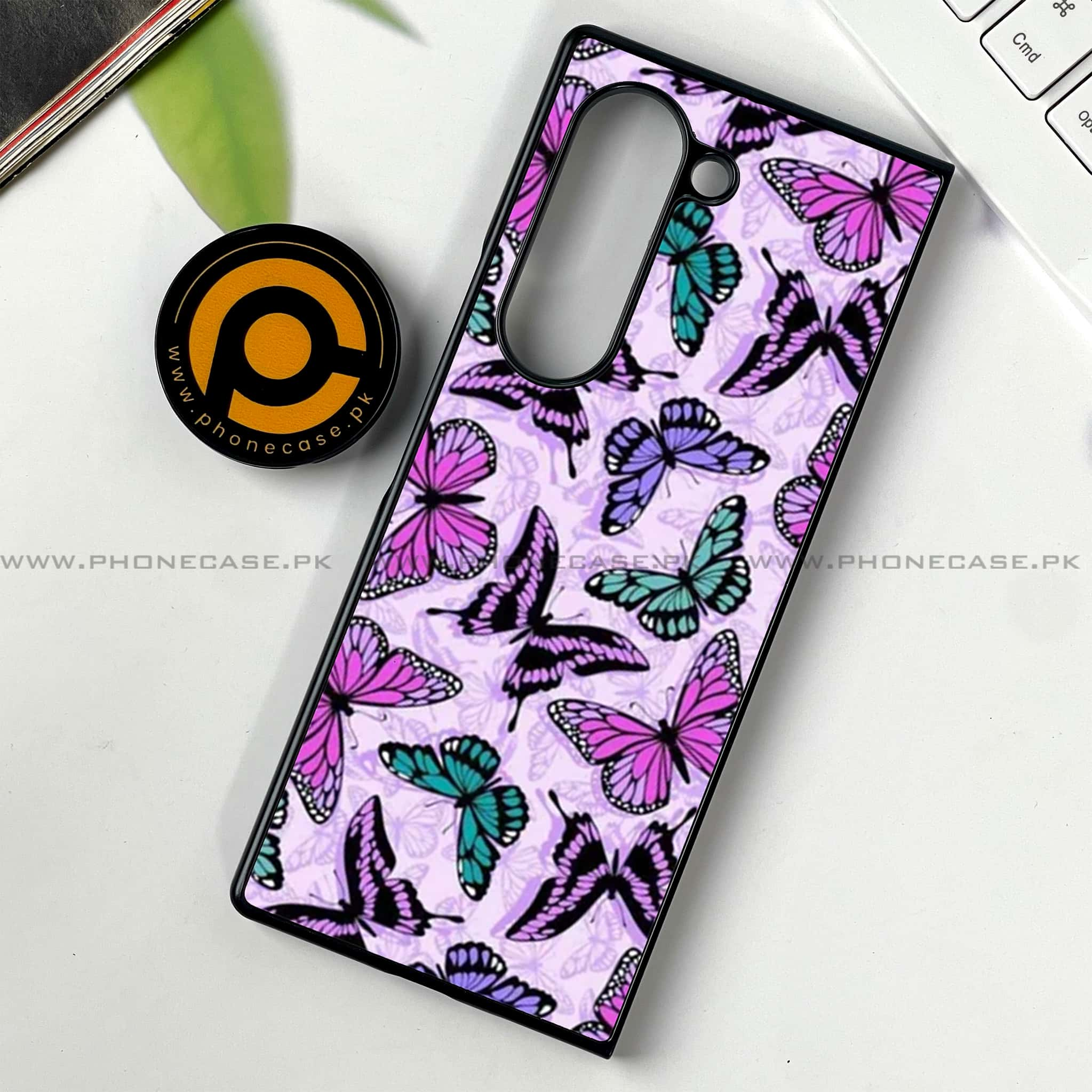 Samsung Galaxy Z Fold 6 - Butterflies Design - Premium Printed Metal soft Bumper shock Proof Case