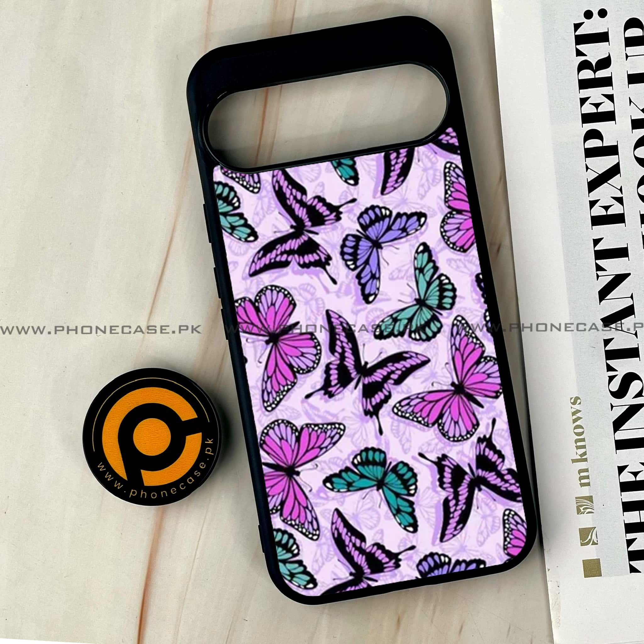 Google Pixel 9 Pro XL - Butterflies Design Series - Premium Printed Glass soft Bumper shock Proof Case