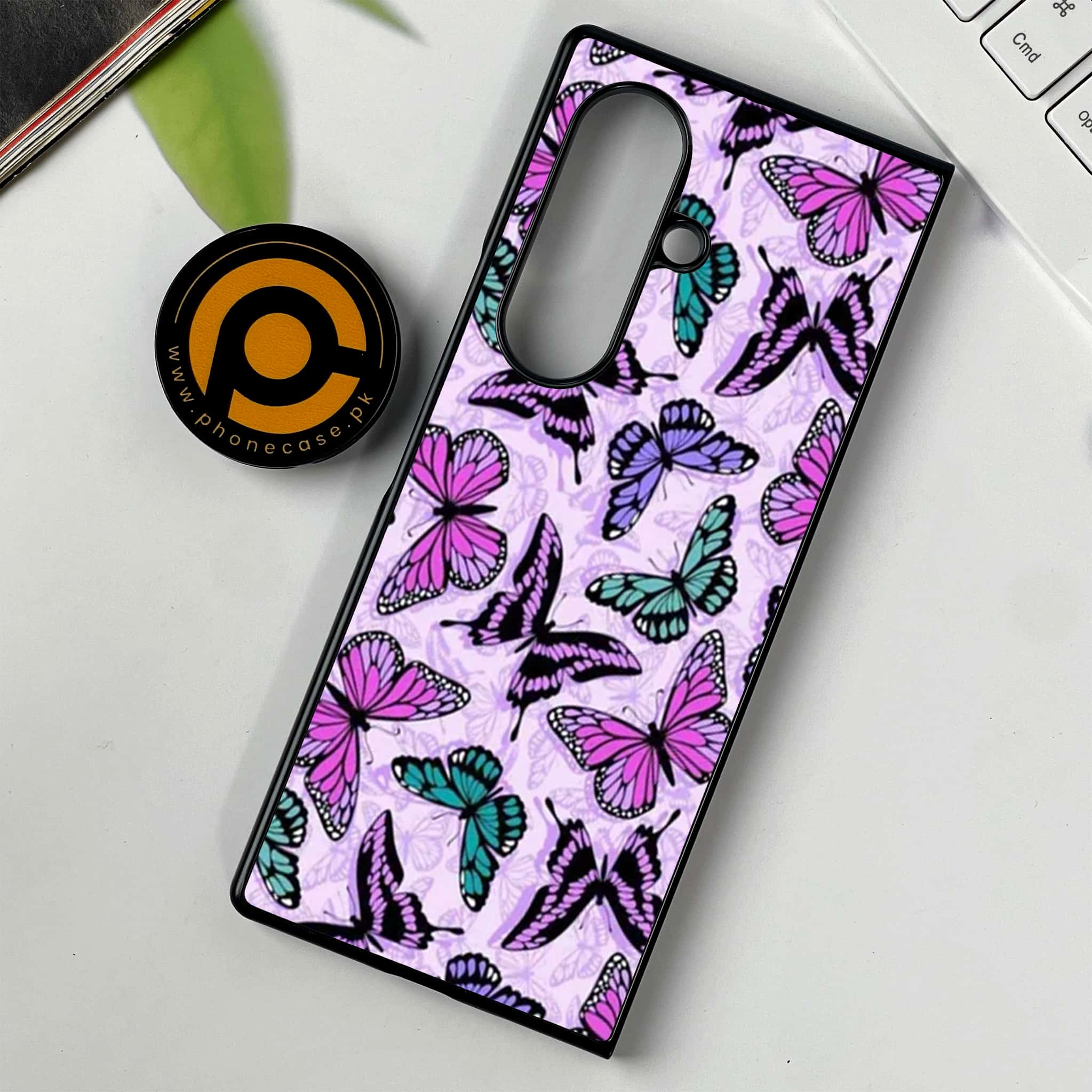 Samsung Galaxy Z Fold 7 - Butterflies Design Series - Premium Metal Printed soft Bumper shock Proof Case