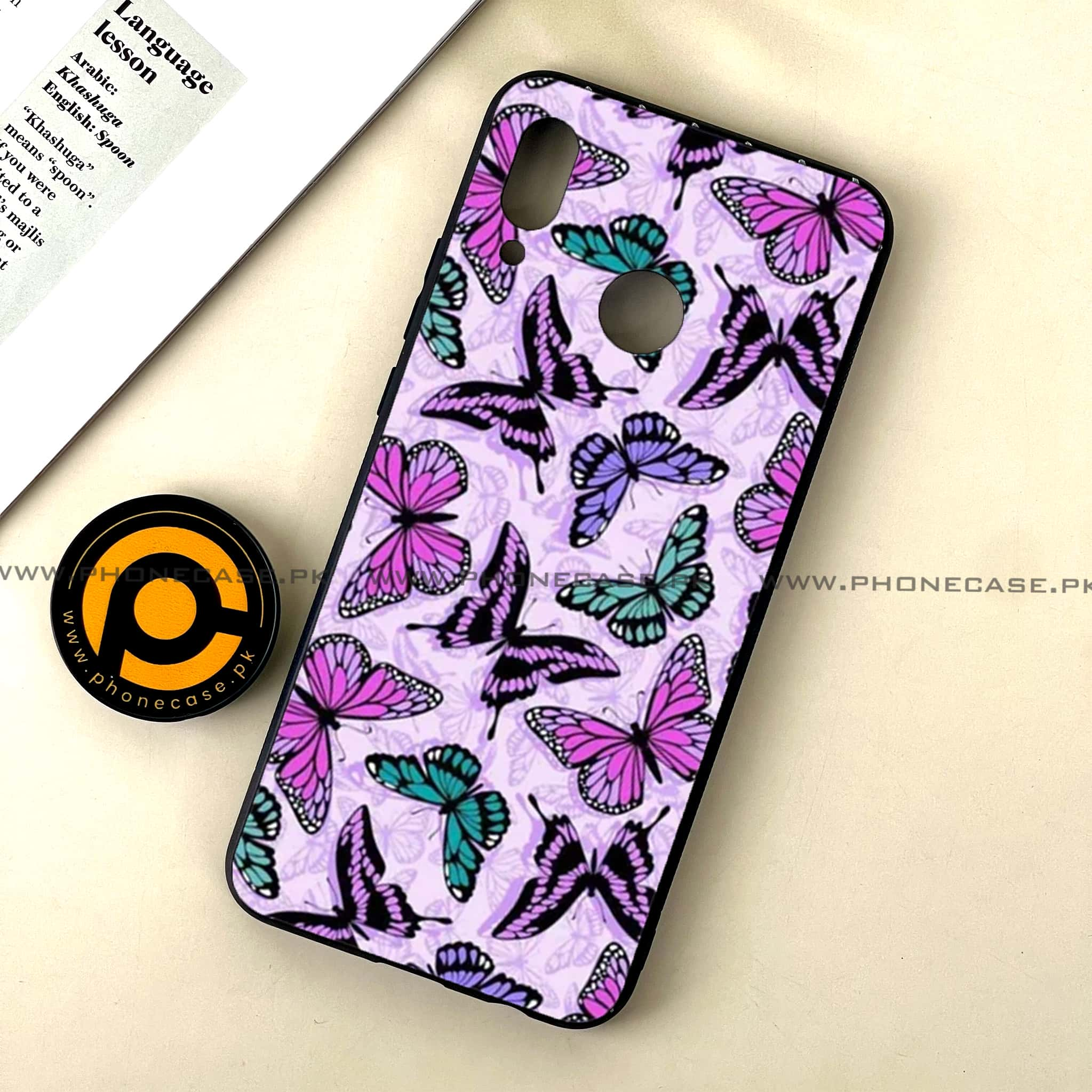 Huawei Nova 3 - Butterflies Design Series - Premium Printed Glass soft Bumper shock Proof Case