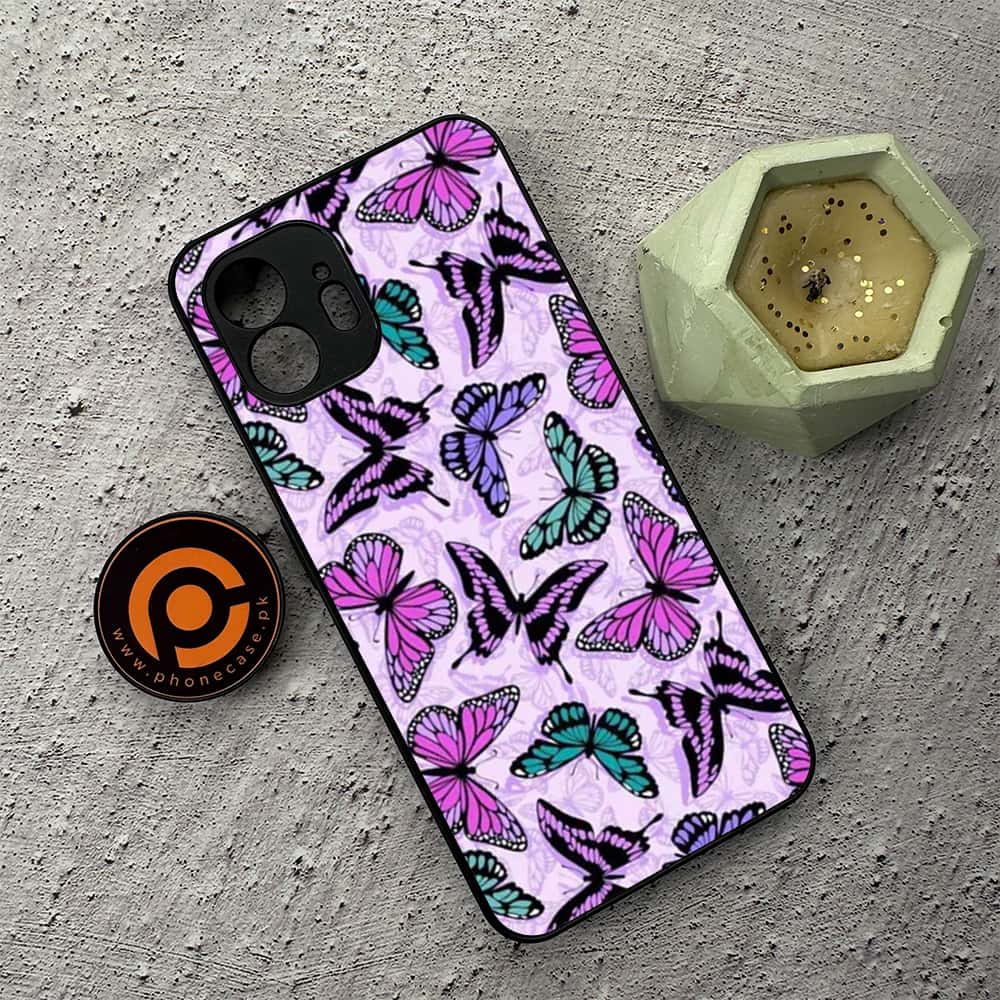Nothing Phone 2 - Butterflies Design Series - Premium Metal  Printed soft Bumper shock Proof Case