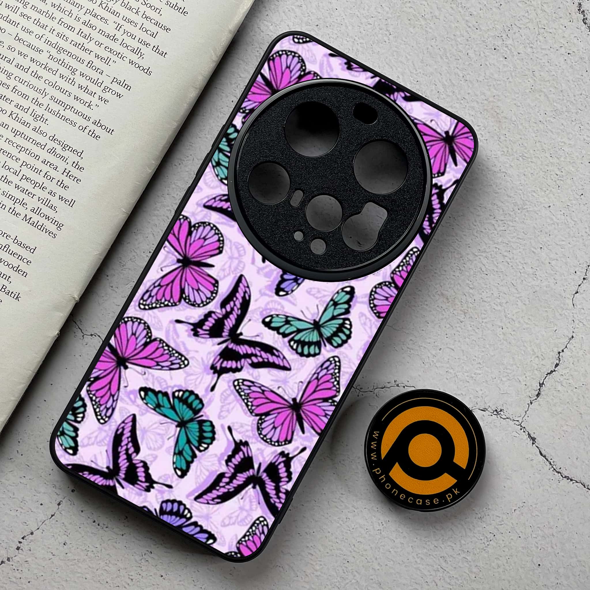 Xiaomi 15 Ultra - Butterflies Design Series - Premium Metal Printed Soft Bumper Shockproof Case