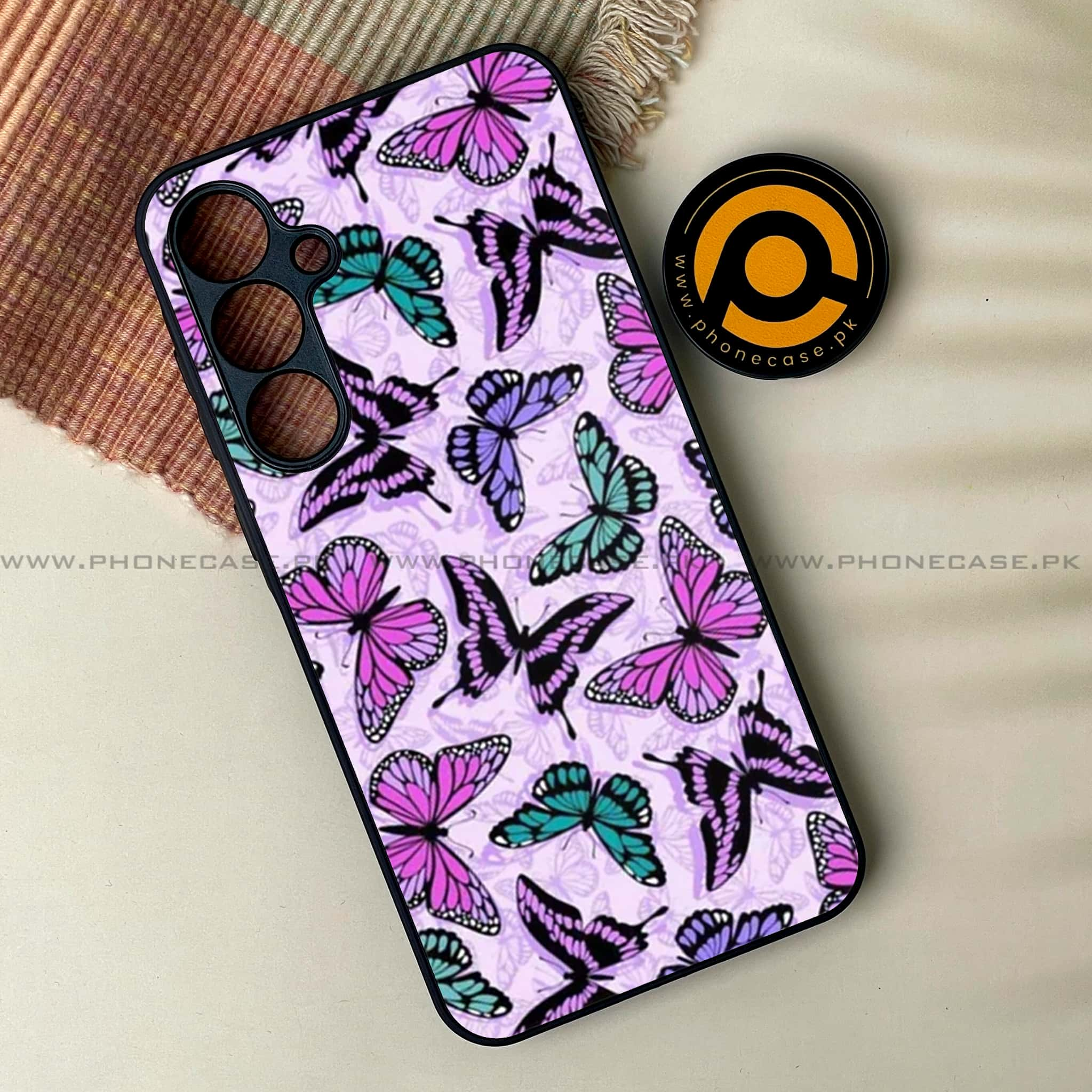 Samsung Galaxy A14 - Butterflies Design Series - Premium Printed Glass soft Bumper shock Proof Case