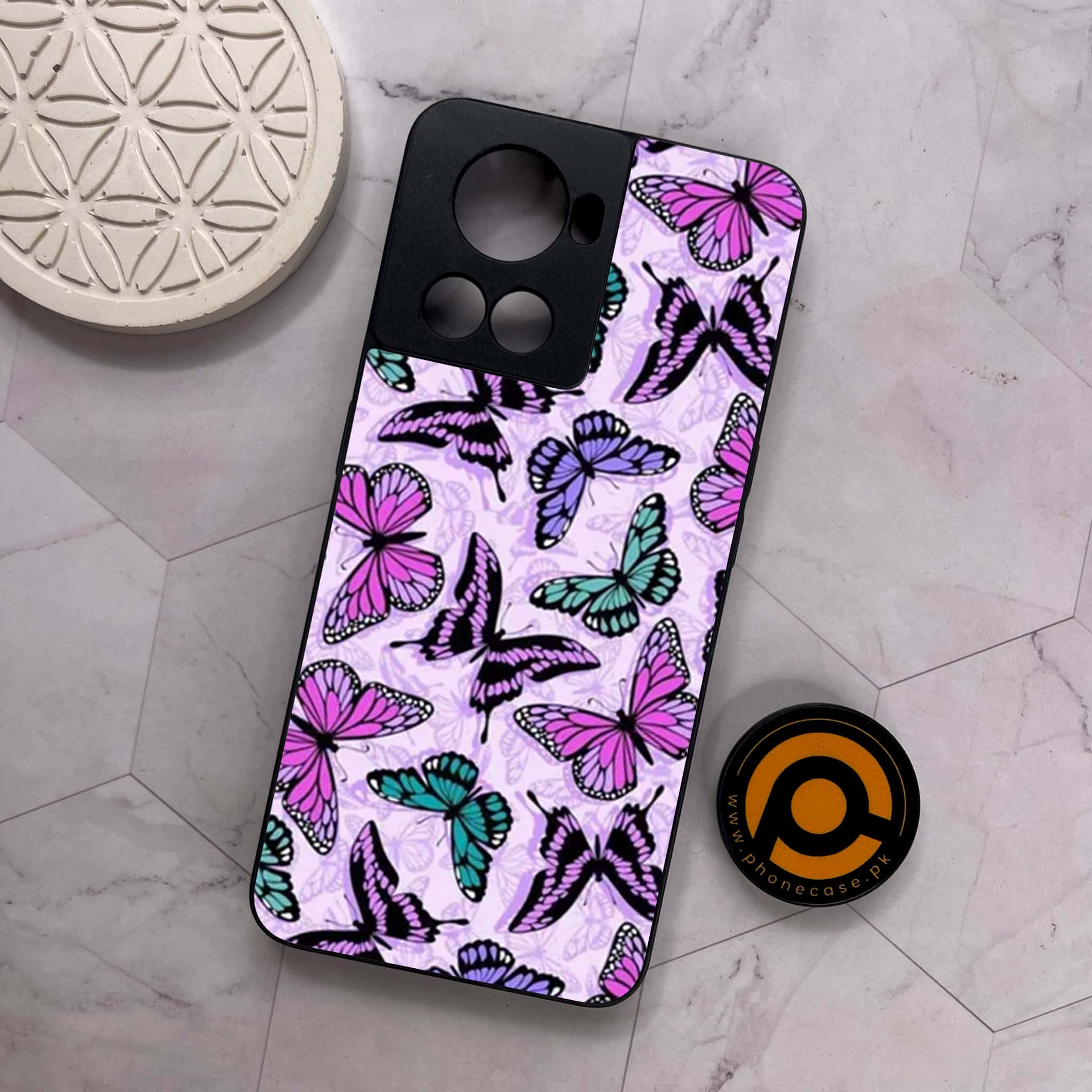 OnePlus 10R - Butterflies Design - Premium Metal Printed soft Bumper shock Proof Case