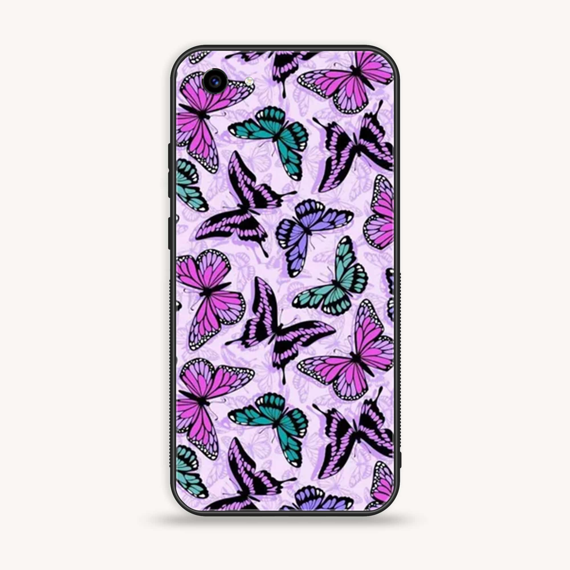 Vivo Y83 - Butterflies Design Series - Premium Printed Glass soft Bumper shock Proof Case