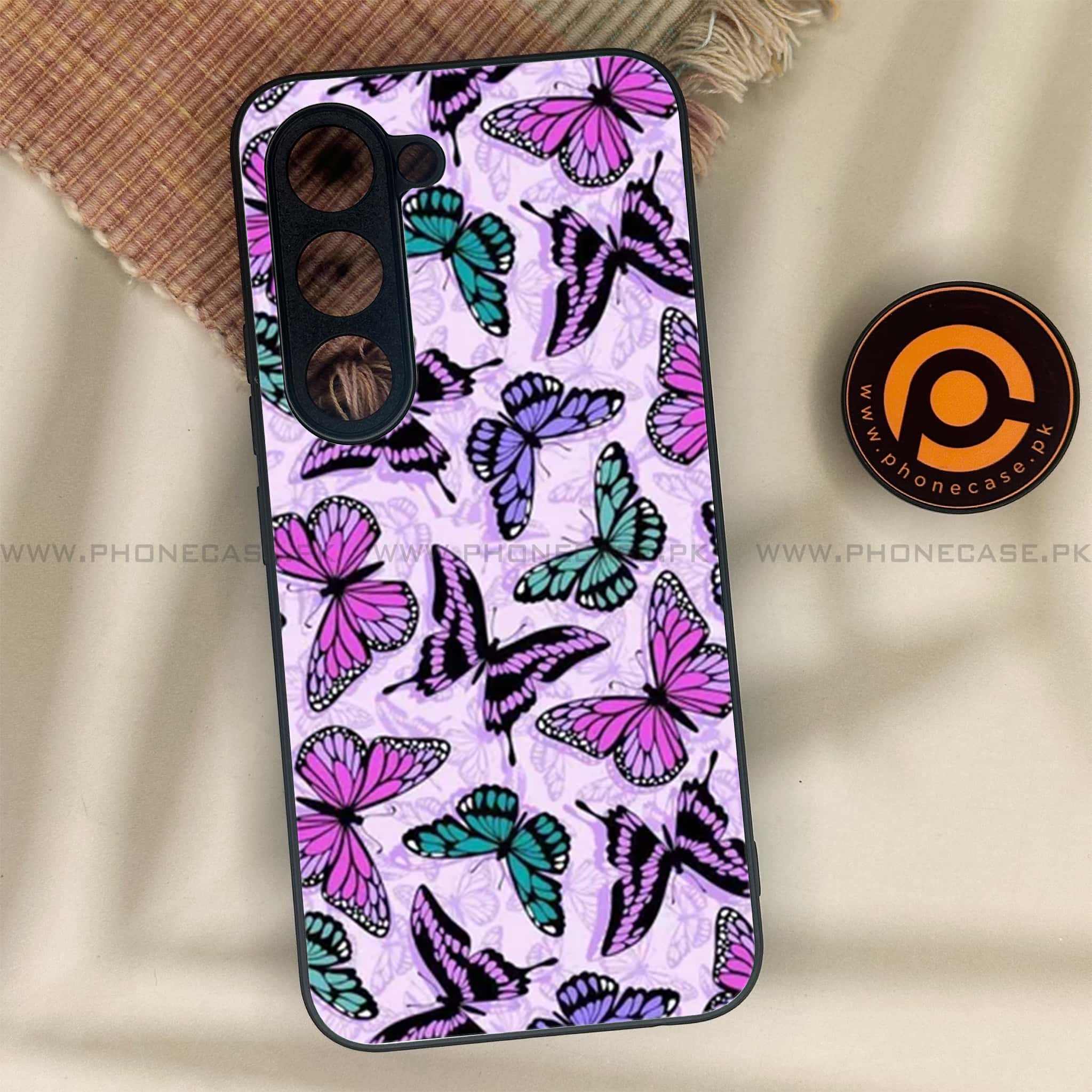 Tecno Spark 40 Pro - Butterflies Design Series - Premium Metal Printed soft Bumper shock Proof Case
