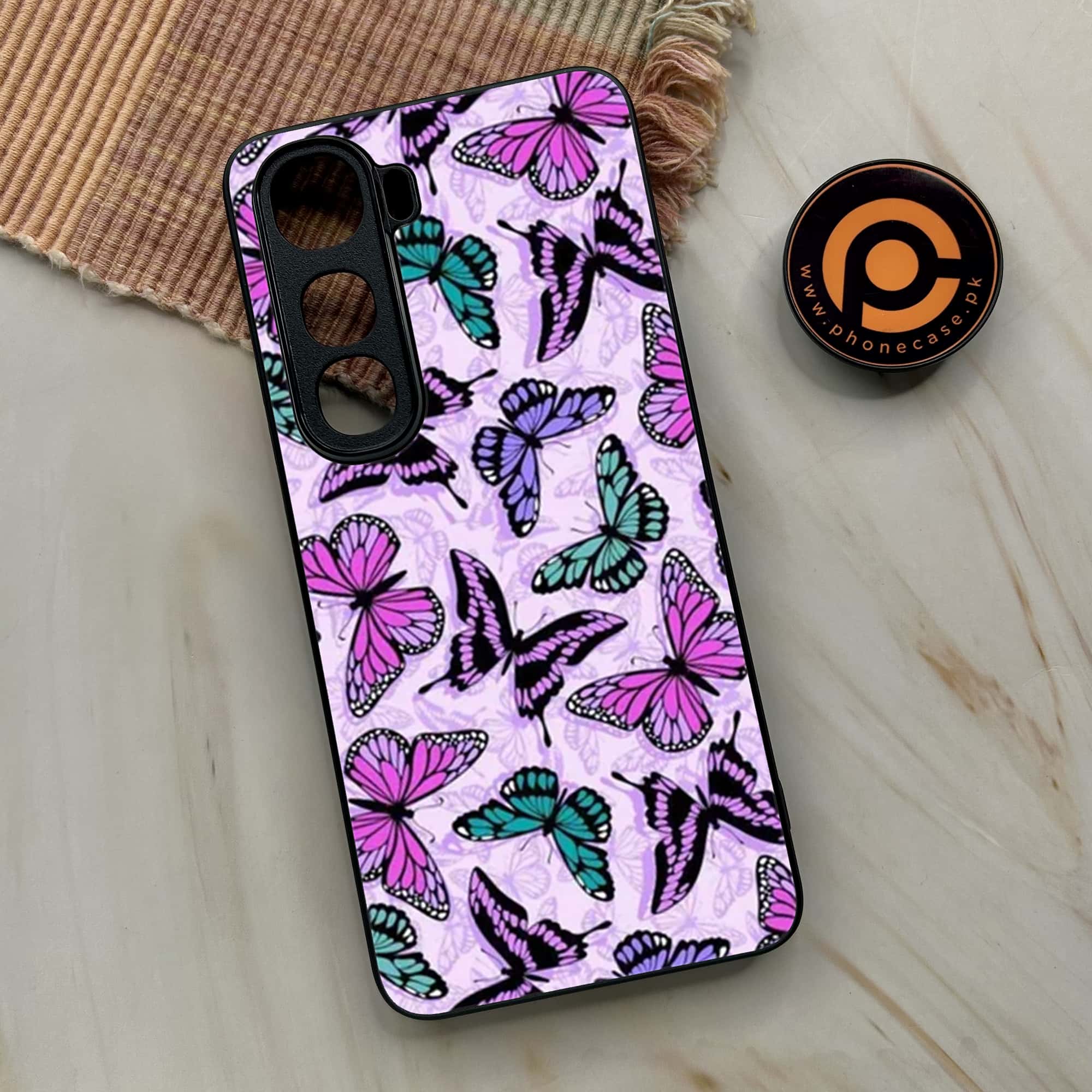 Vivo Y400 - Butterflies Design Series - Premium Metal Printed soft Bumper shock Proof Case