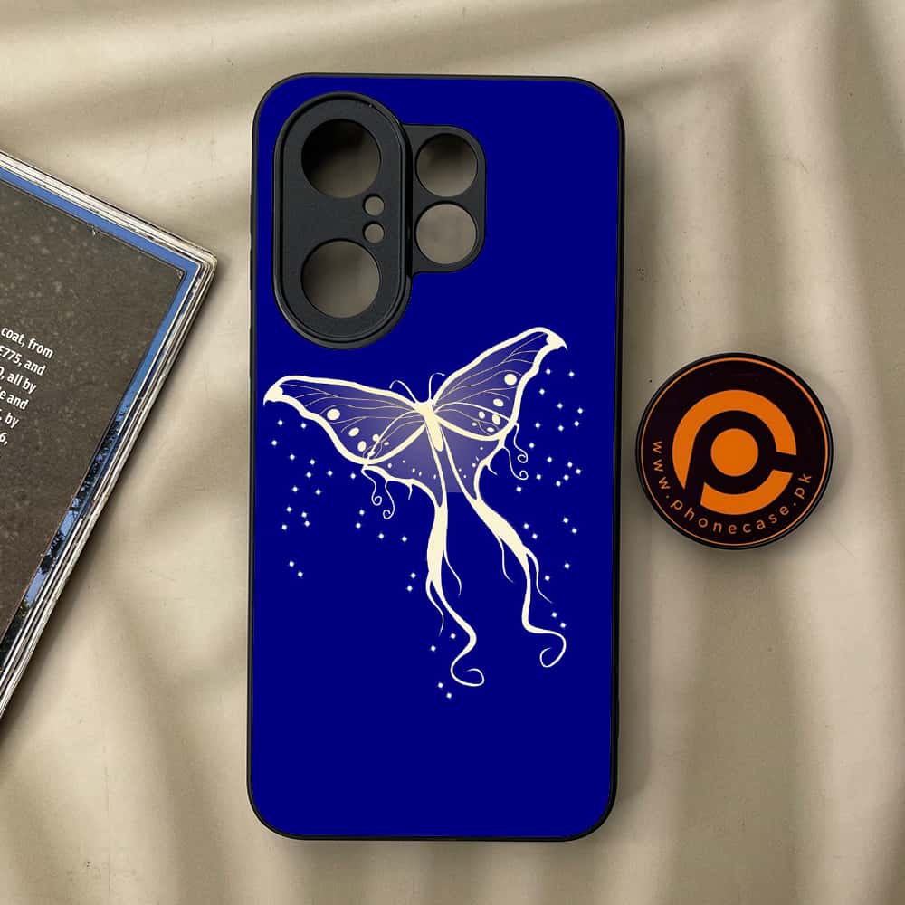 Vivo X200 FE - Butterflies Design Series - Premium Metal Printed soft Bumper Shock Proof Case
