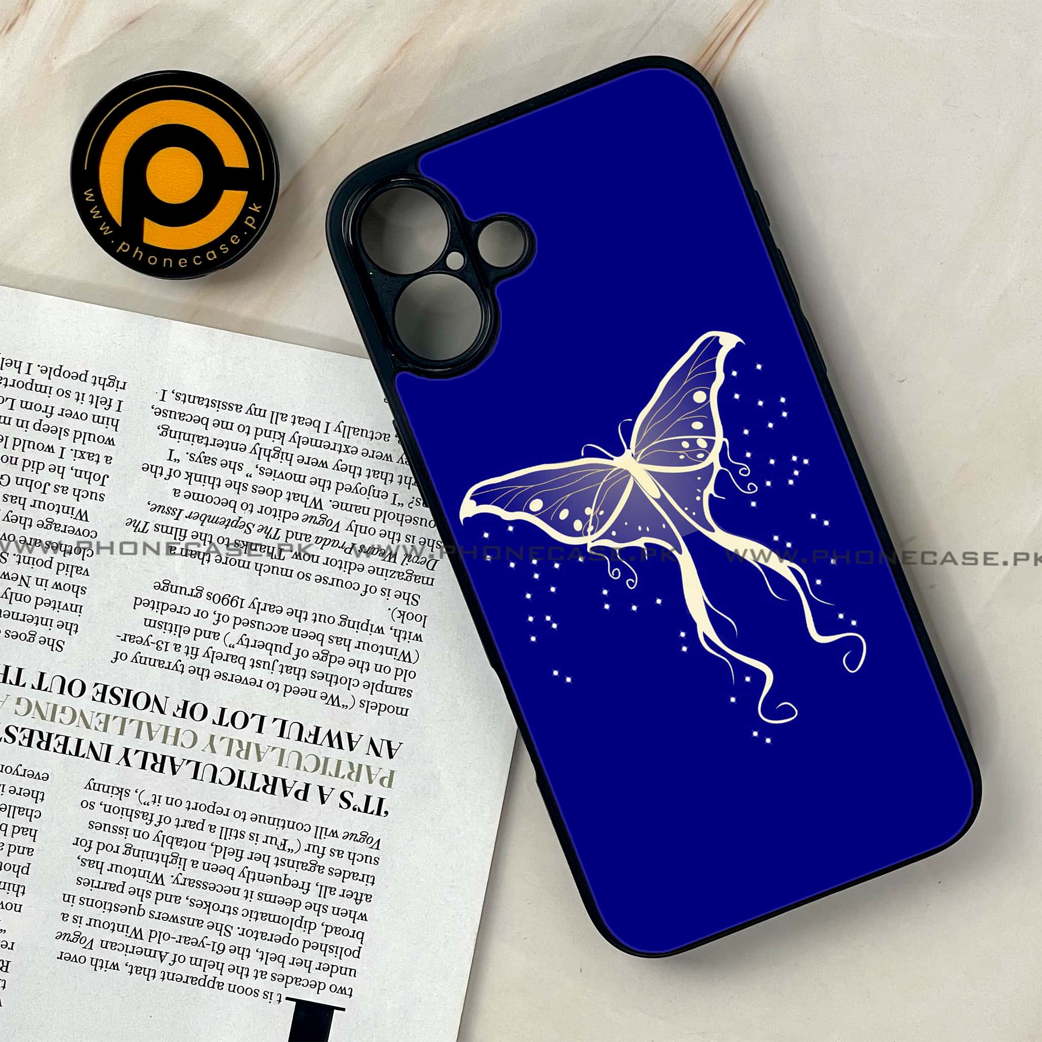 iPhone 16 Plus -   Butterflies Design - Premium Metal Printed soft Bumper shock Proof Case