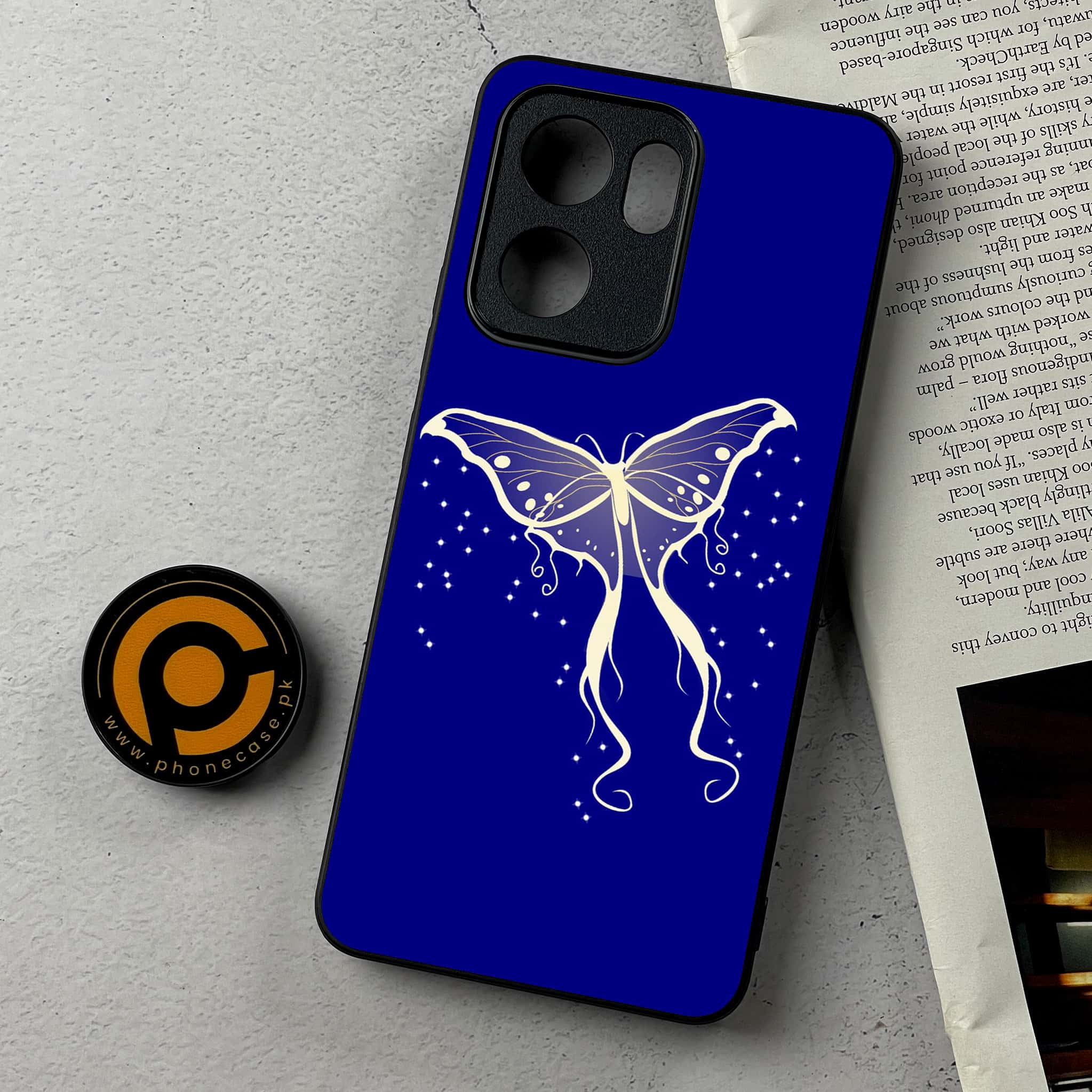 Oppo Reno 13F - Butterflies Design Series - Premium Metal Printed Soft Bumper Shockproof Case
