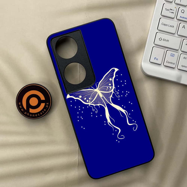 Honor X7b - Butterflies Design Series - Premium Metal  Printed soft Bumper shock Proof Case