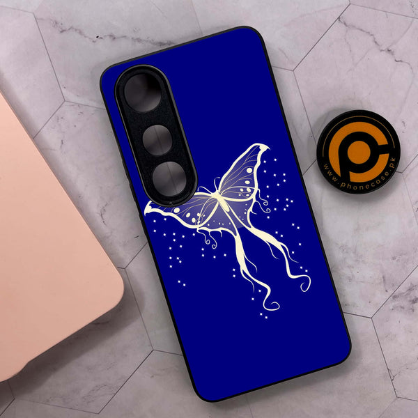Vivo V50 Lite - Butterflies Design Series - Premium Metal Printed soft Bumper shock Proof Case