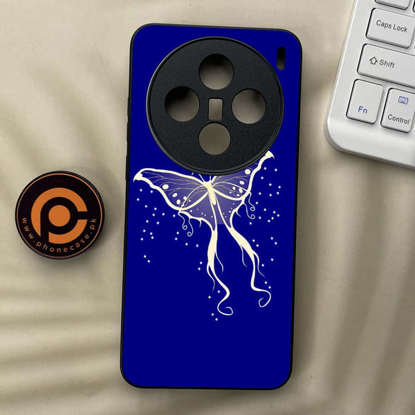 Vivo X200 - Butterflies Design Series - Premium Metal  Printed soft Bumper shock Proof Case