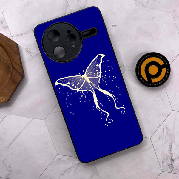 Xiaomi Poco F7 Ultra 5G - Butterflies Design Series - Premium Metal Printed soft Bumper shock Proof Case