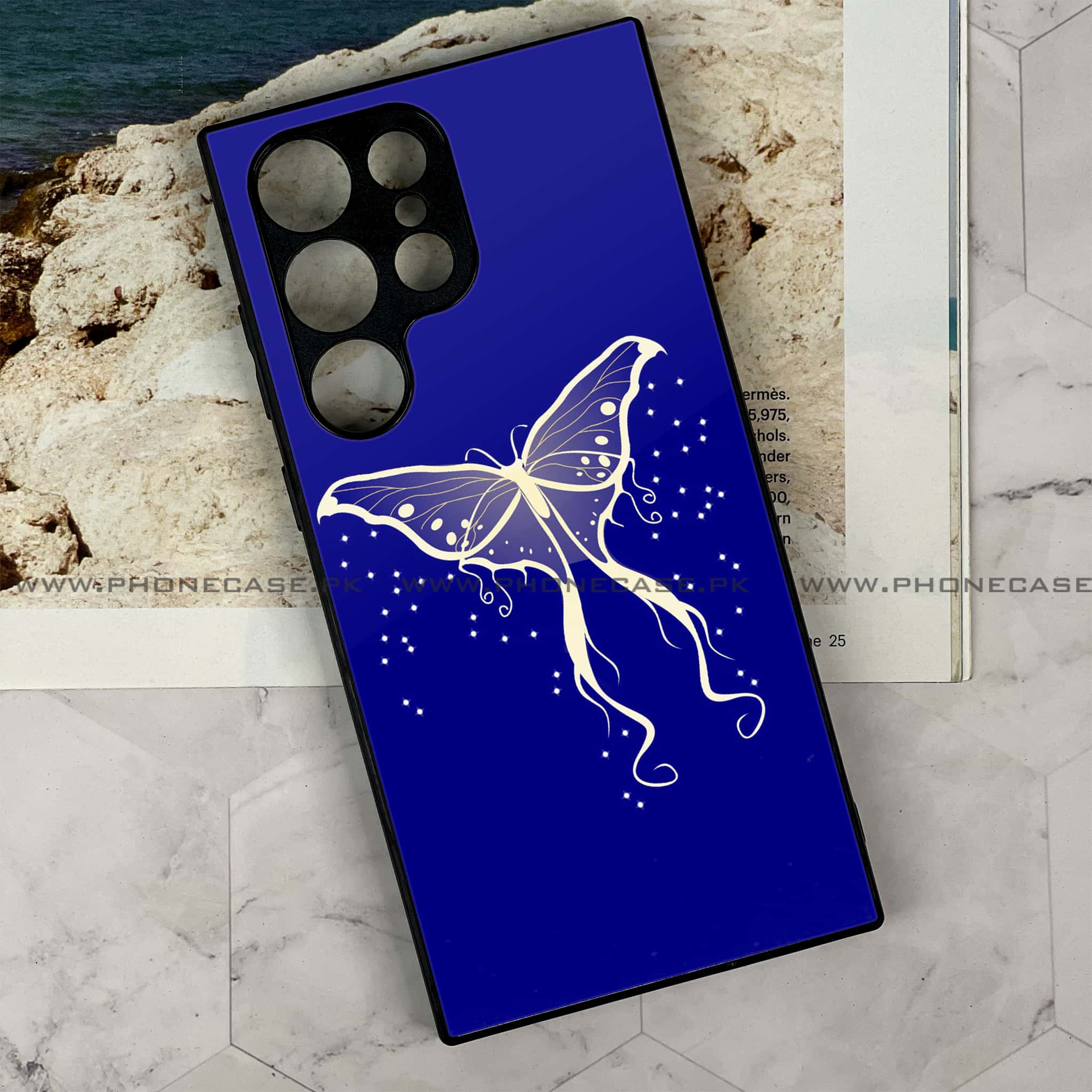 Samsung Galaxy S24 Ultra - Butterflies Design Series - Premium Metal Printed soft Bumper shock Proof Case