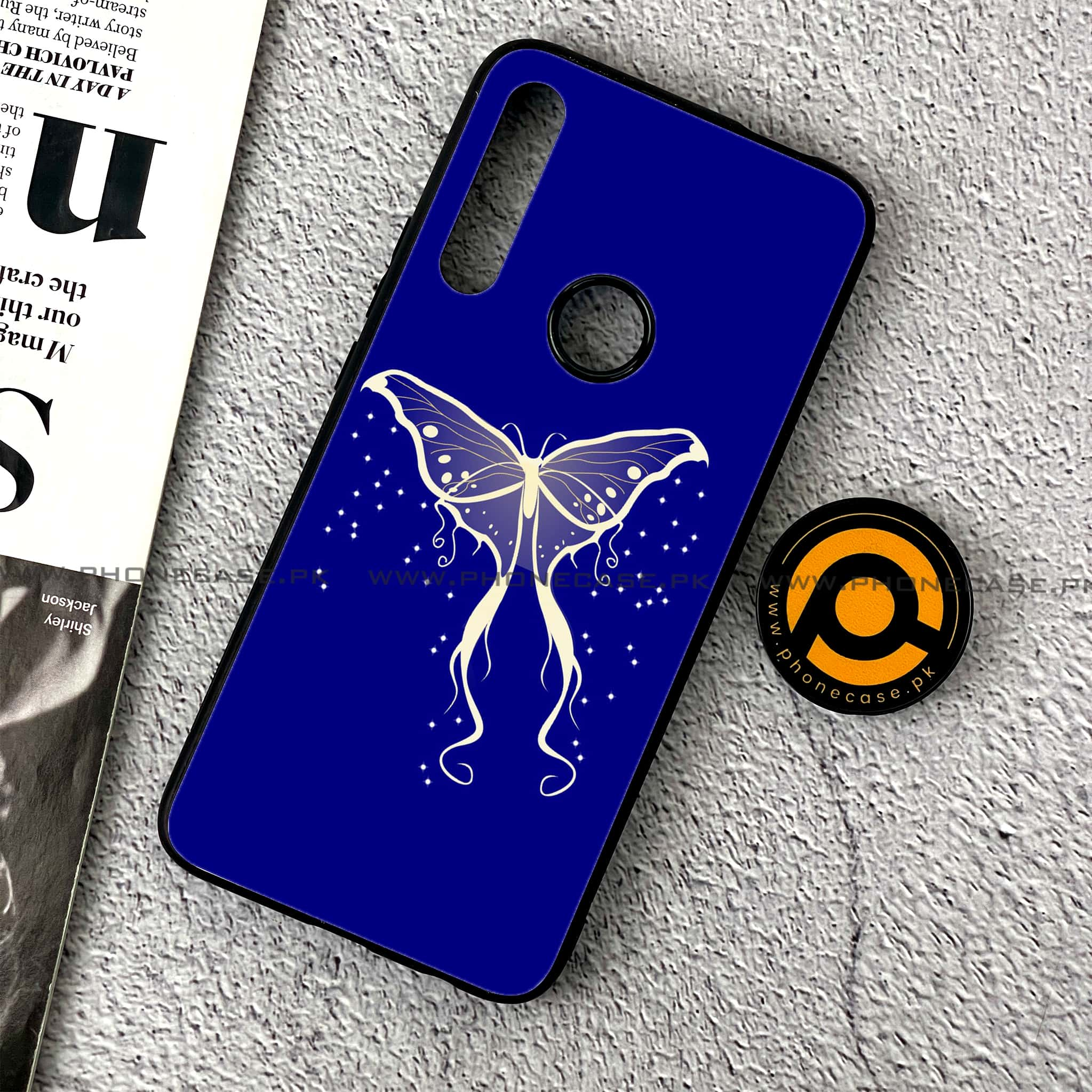 Huawei Y9 Prime (2019) - Butterflies Design Series - Premium Printed Glass soft Bumper shock Proof Case