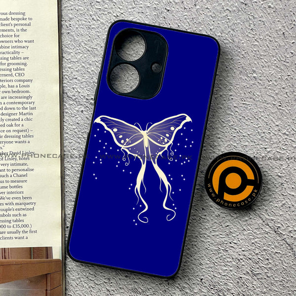 Realme Note 60 - Butterflies Design Series - Premium Printed Metal soft Bumper shock Proof Case