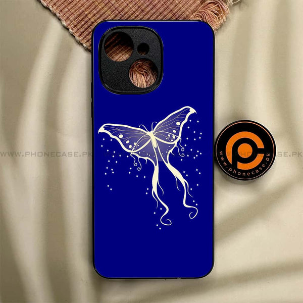 Tecno Spark 40C - Butterflies Design Series - Premium Metal Printed soft Bumper shock Proof Case