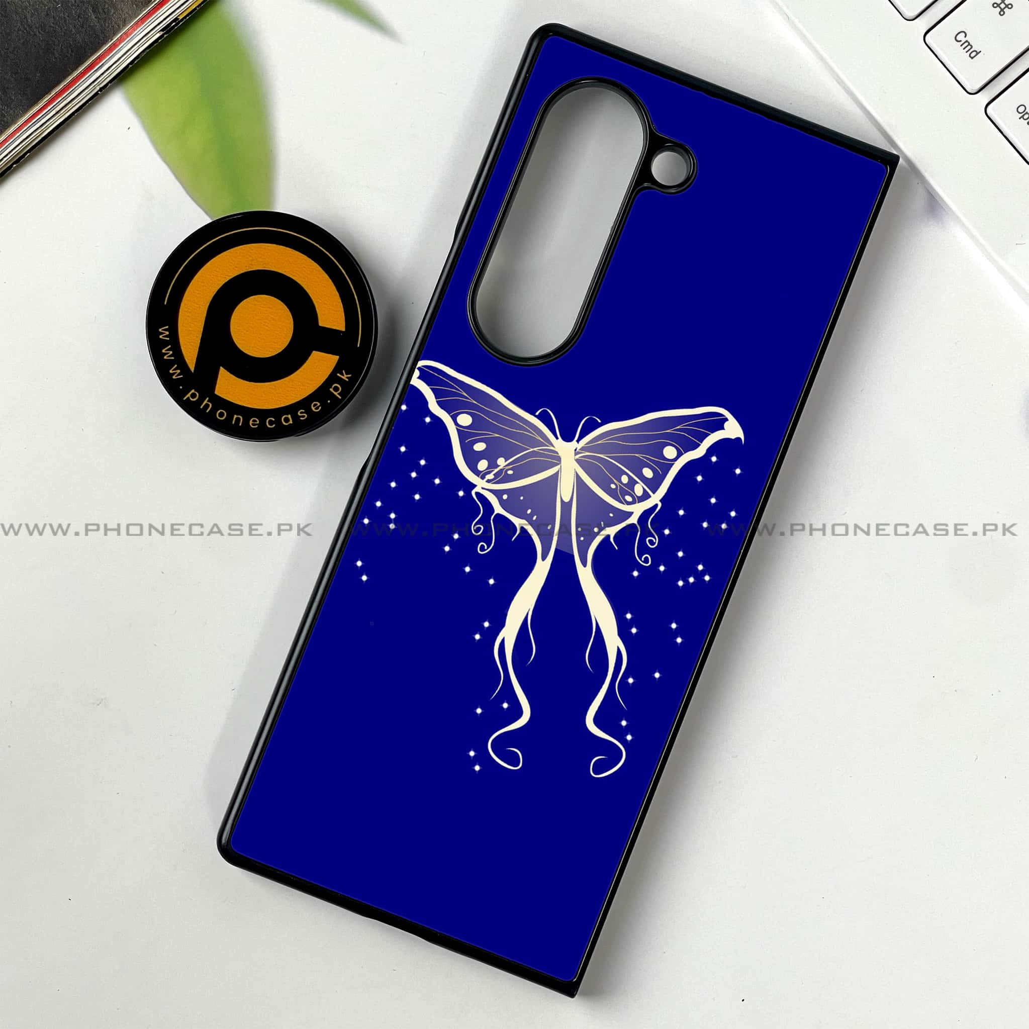 Samsung Galaxy Z Fold 6 - Butterflies Design - Premium Printed Metal soft Bumper shock Proof Case