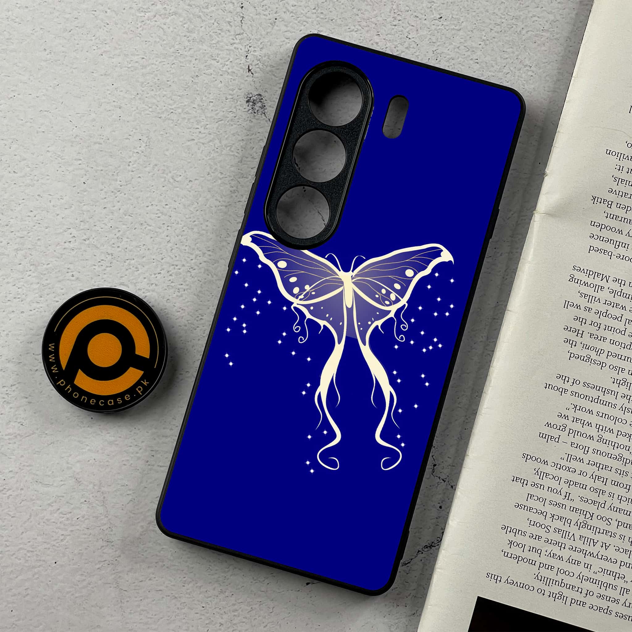 Tecno Camon 40 - Butterflies Design Series - Premium Metal Printed Soft Bumper Shockproof Case