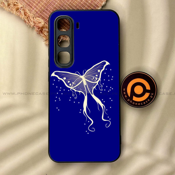 Infinix Hot 60 Pro - Butterflies Design Series - Premium Metal Printed soft Bumper shock Proof Case