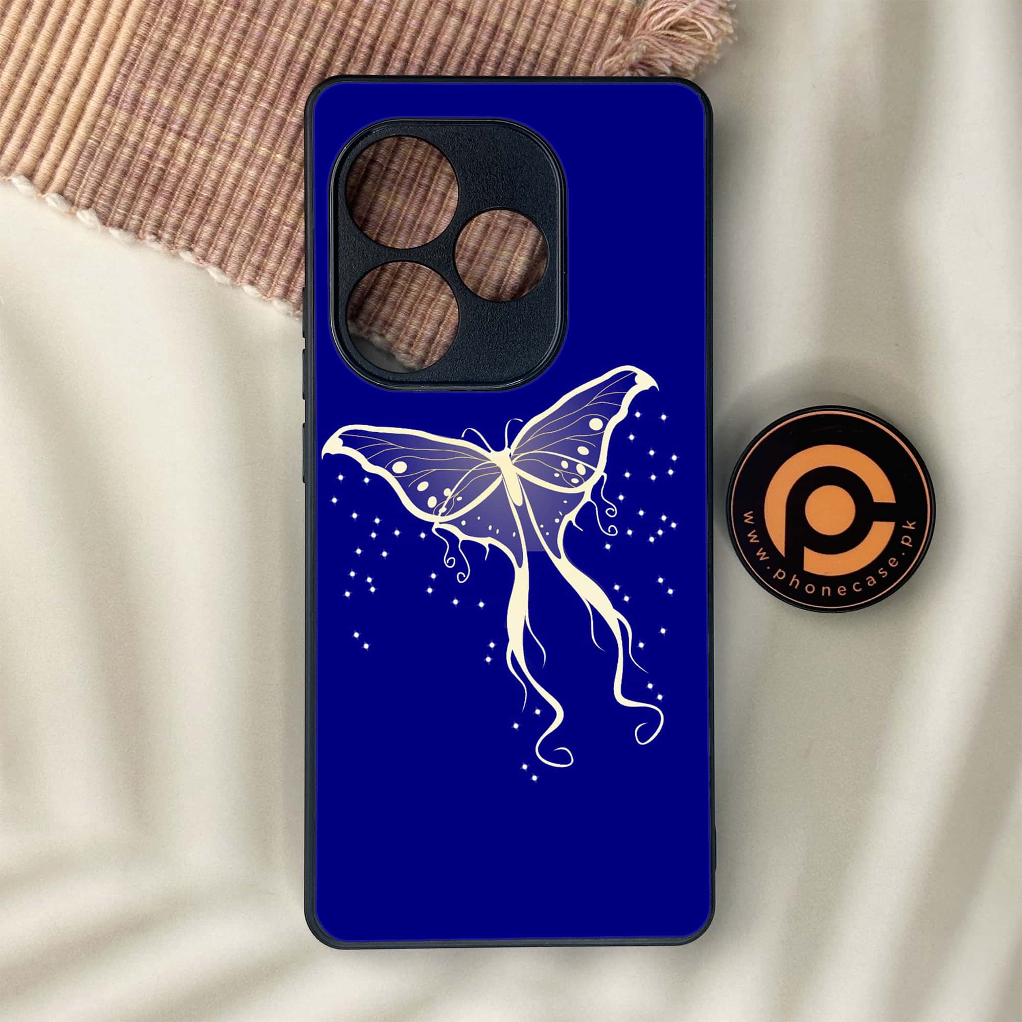 Realme GT 6 - Butterflies Design Series - Premium Metal Printed soft Bumper shock Proof Case