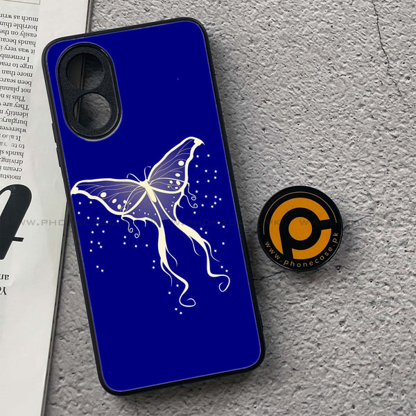 Oppo A18 4G - Butterflies Design Series - Premium Metal  Printed soft Bumper shock Proof Case