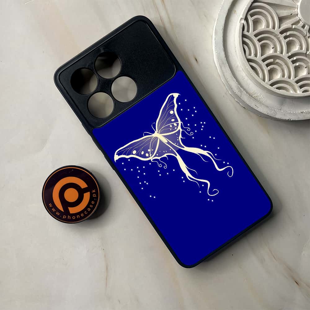 Xiaomi Poco F6 Pro - Butterflies Design Series - Premium Metal Printed soft Bumper shock Proof Case