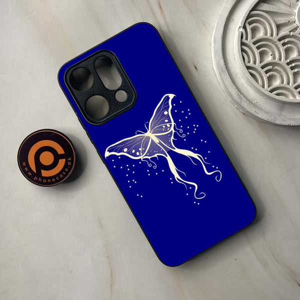 Oppo Reno 14 5G - Butterflies Design Series - Premium Metal Printed soft Bumper shock Proof Case