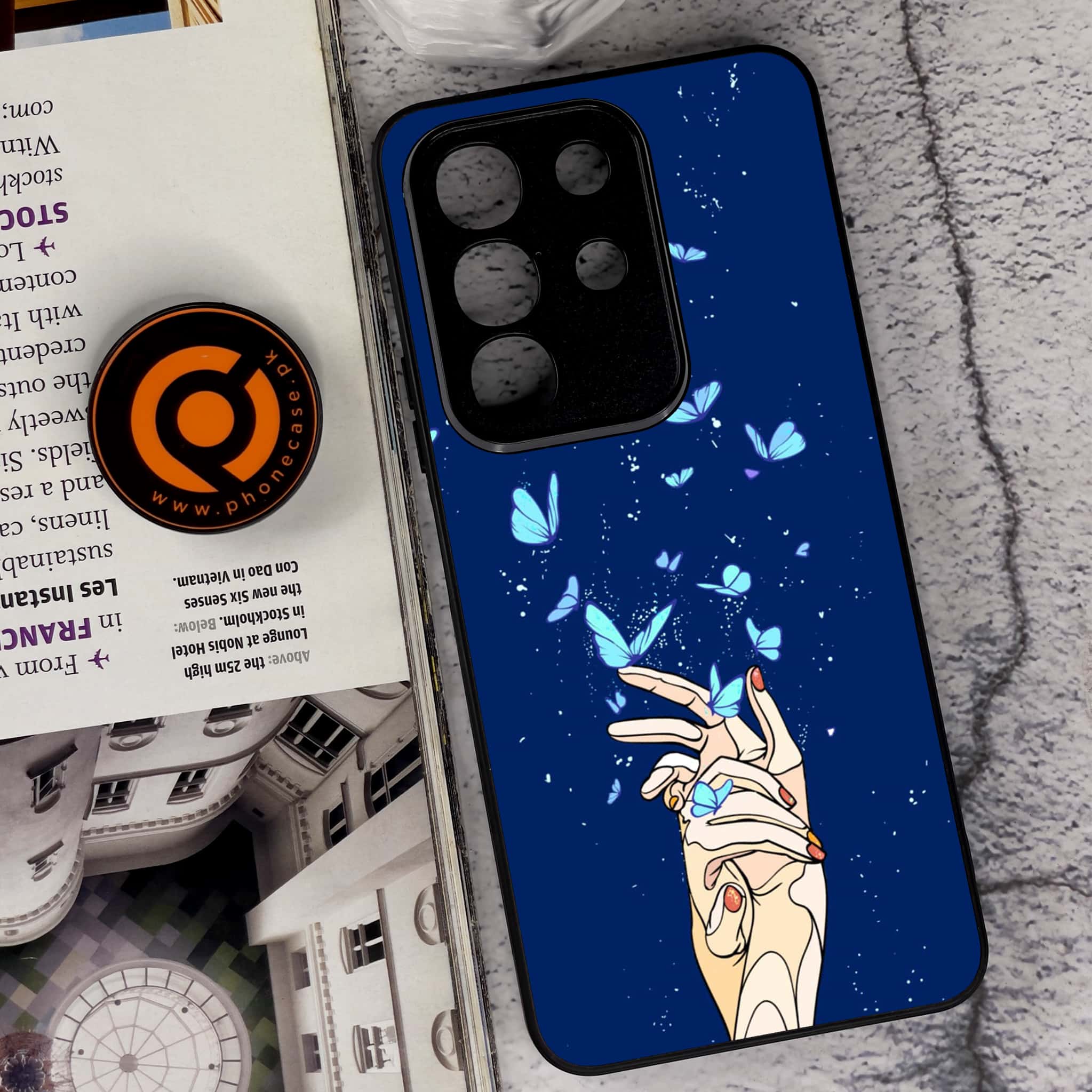 Vivo Y29 4G - Butterflies Design Series - Premium Metal Printed soft Bumper Shock Proof Case