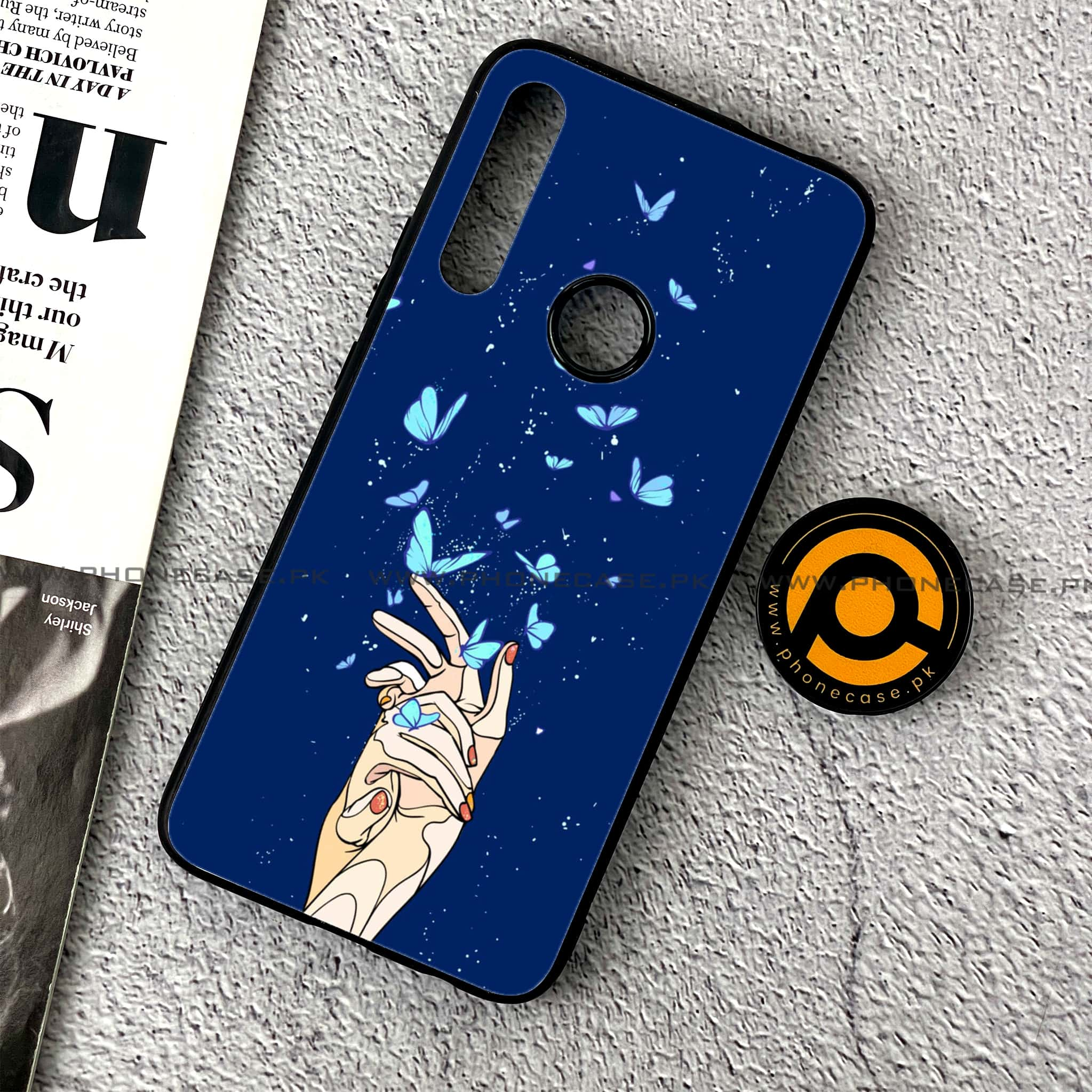 Huawei Y9 Prime (2019) - Butterflies Design Series - Premium Printed Glass soft Bumper shock Proof Case