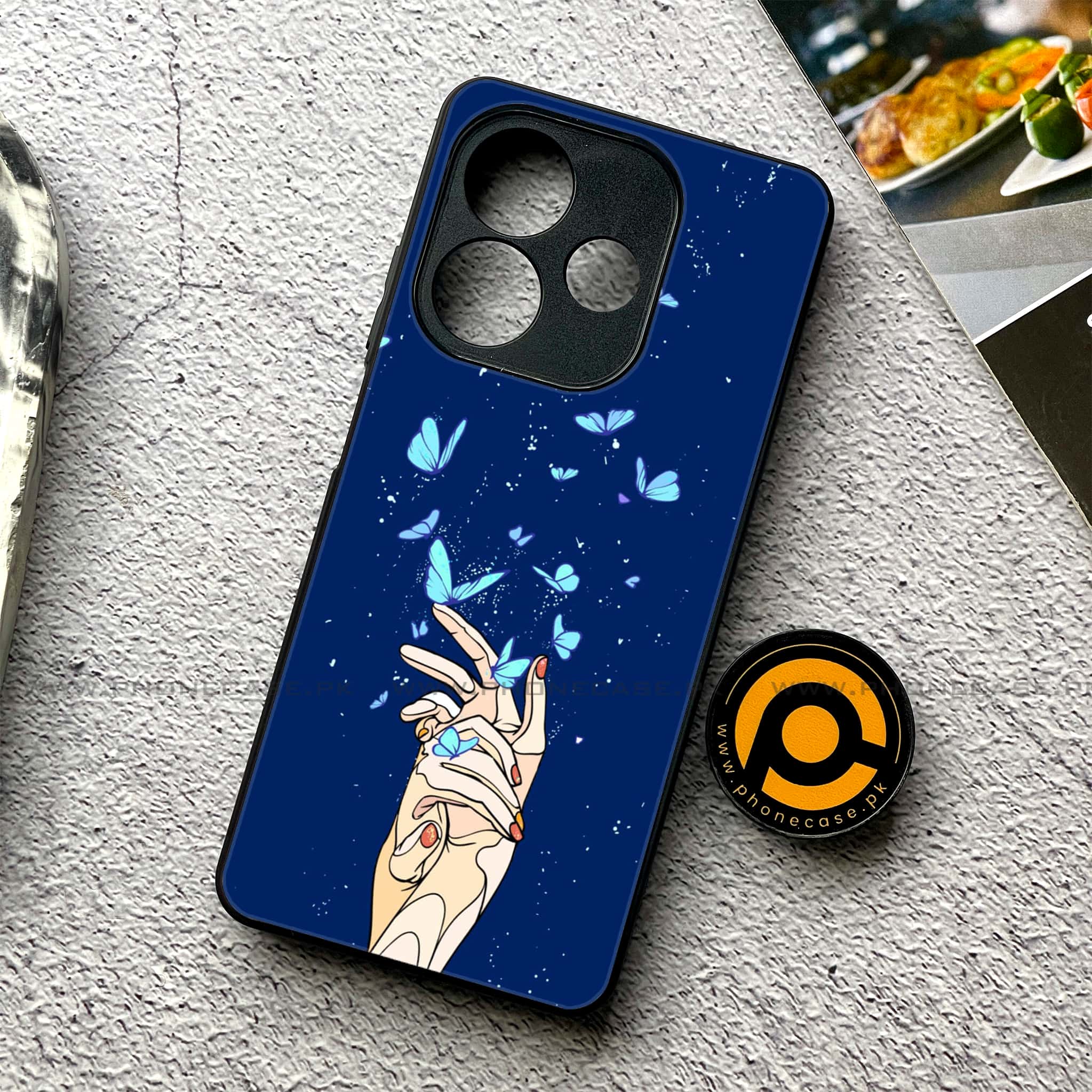 Oppo A5 Pro - Butterflies Design - Premium Metal Printed soft Bumper shock Proof Case  Biohazard Sign Series